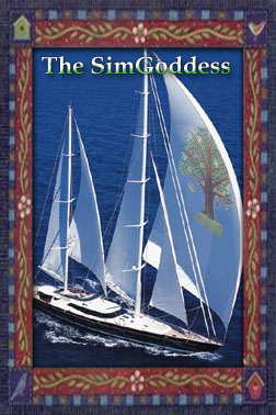 The SimGoddess under sail